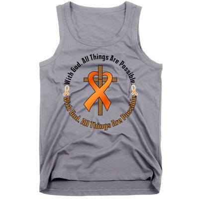 With God All Things Are Possible Multiple Sclerosis Awareness Tank Top