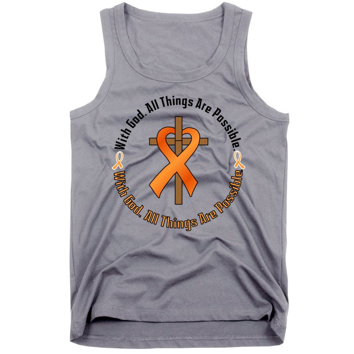 With God All Things Are Possible Multiple Sclerosis Awareness Tank Top
