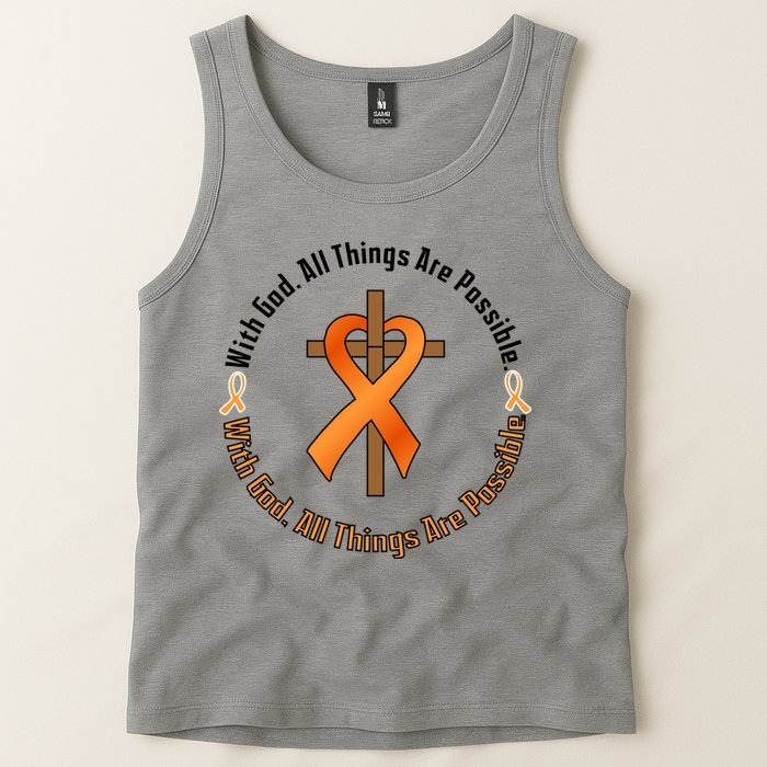 With God All Things Are Possible Multiple Sclerosis Awareness Tank Top