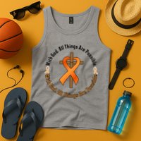 With God All Things Are Possible Multiple Sclerosis Awareness Tank Top