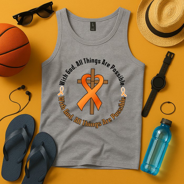 With God All Things Are Possible Multiple Sclerosis Awareness Tank Top