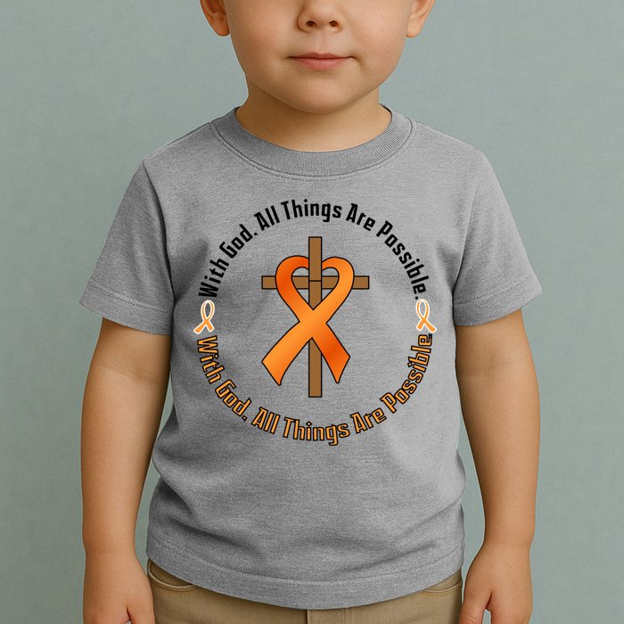 With God All Things Are Possible Multiple Sclerosis Awareness Toddler T-Shirt