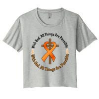 With God All Things Are Possible Multiple Sclerosis Awareness Crop Top