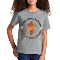 With God All Things Are Possible Multiple Sclerosis Awareness Kids T-Shirt