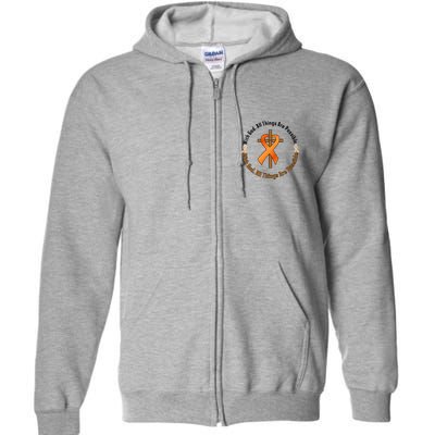 With God All Things Are Possible Multiple Sclerosis Awareness Full Zip Hoodie
