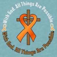 With God All Things Are Possible Multiple Sclerosis Awareness Sueded Cloud Jersey T-Shirt