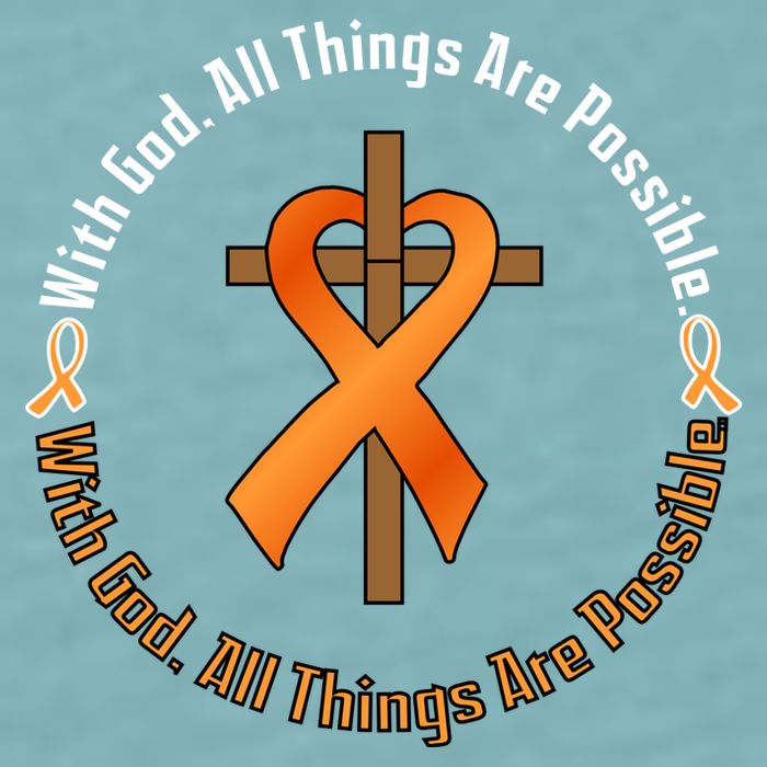 With God All Things Are Possible Multiple Sclerosis Awareness Sueded Cloud Jersey T-Shirt