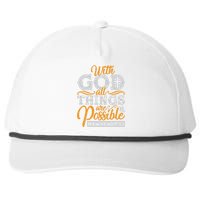 with God all things are possible Christian gift ideas Snapback Five-Panel Rope Hat