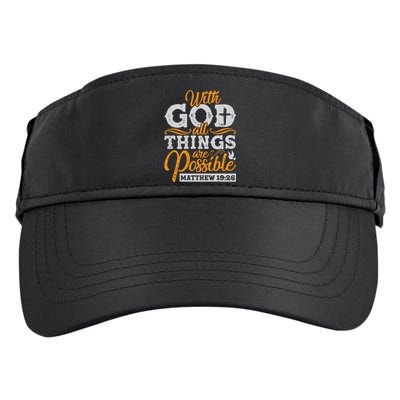 with God all things are possible Christian gift ideas Adult Drive Performance Visor