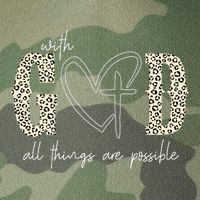 With God All Things Are Possible Cross Heart Legacy Tie Dye Trucker Hat