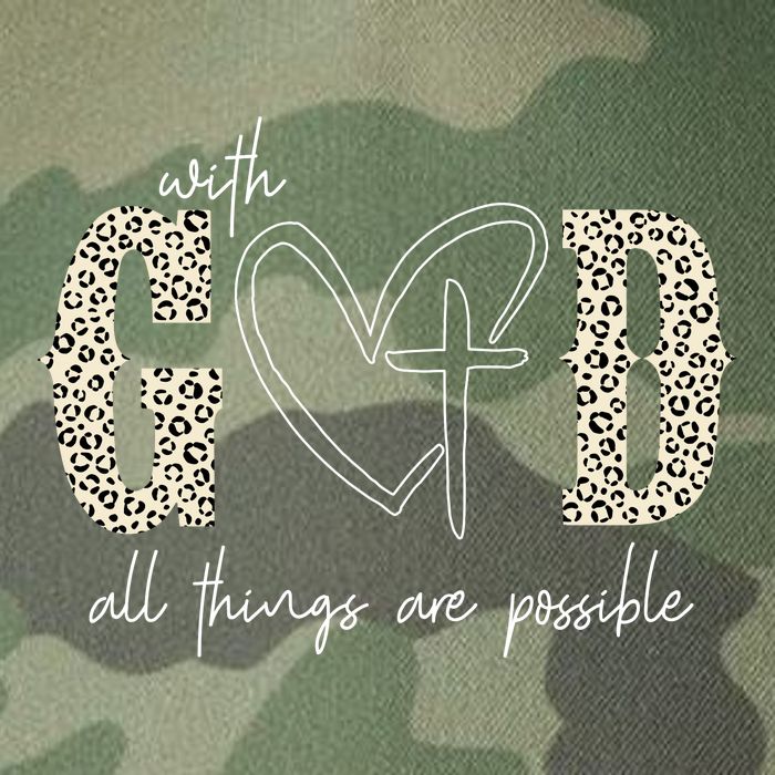 With God All Things Are Possible Cross Heart Legacy Tie Dye Trucker Hat