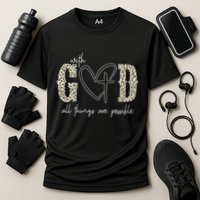 With God All Things Are Possible Cross Heart Performance Shirt