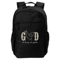 With God All Things Are Possible Cross Heart Backpack