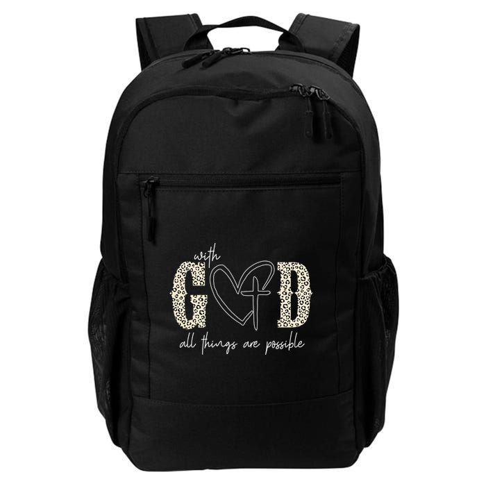 With God All Things Are Possible Cross Heart Backpack