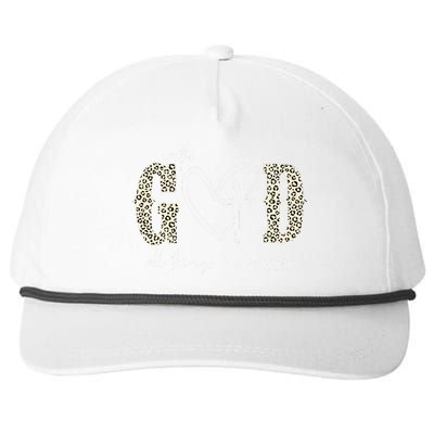 With God All Things Are Possible Cross Heart Snapback Five-Panel Rope Hat