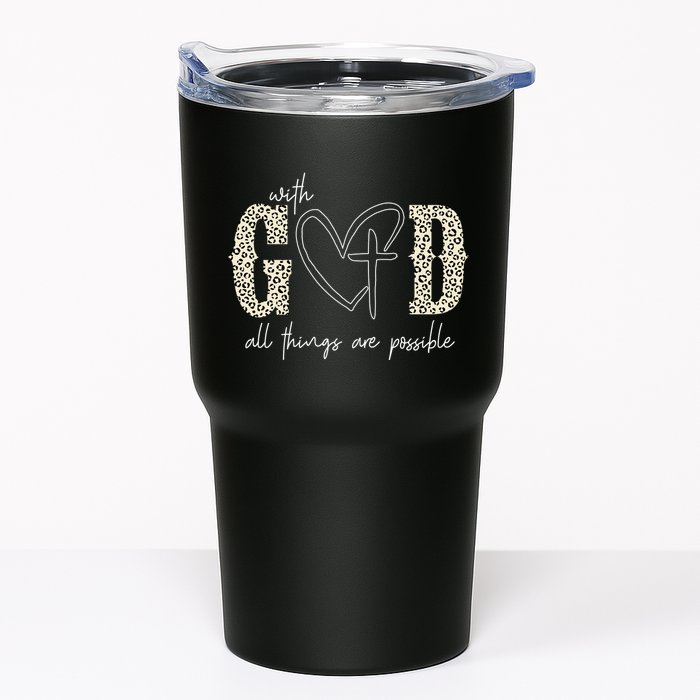 With God All Things Are Possible Cross Heart Tumbler