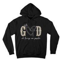 With God All Things Are Possible Cross Heart Tall Hoodie