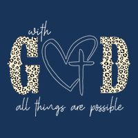 With God All Things Are Possible Cross Heart Infant Baby Jersey Bodysuit