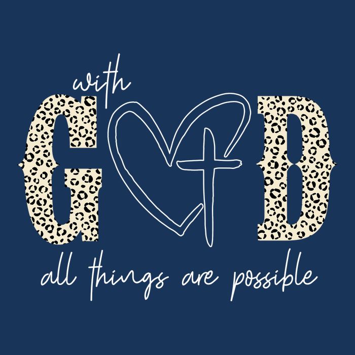 With God All Things Are Possible Cross Heart Infant Baby Jersey Bodysuit