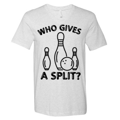 Who Gives A Split Funny Bowling Balls V-Neck T-Shirt