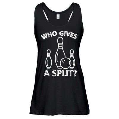 Who Gives A Split Funny Bowling Balls Ladies Essential Flowy Tank