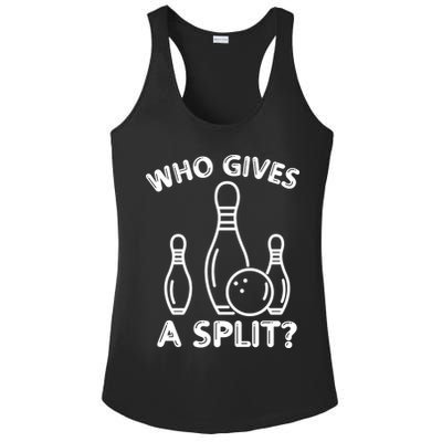 Who Gives A Split Funny Bowling Balls Ladies PosiCharge Competitor Racerback Tank