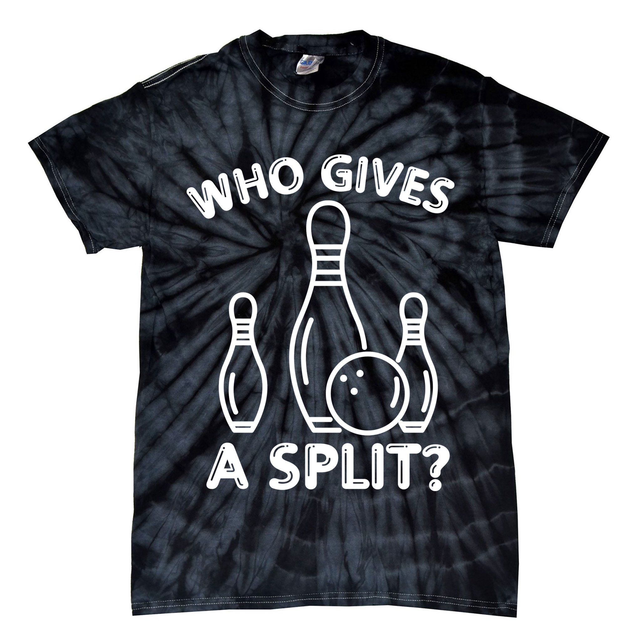Who Gives A Split Funny Bowling Balls Tie-Dye T-Shirt