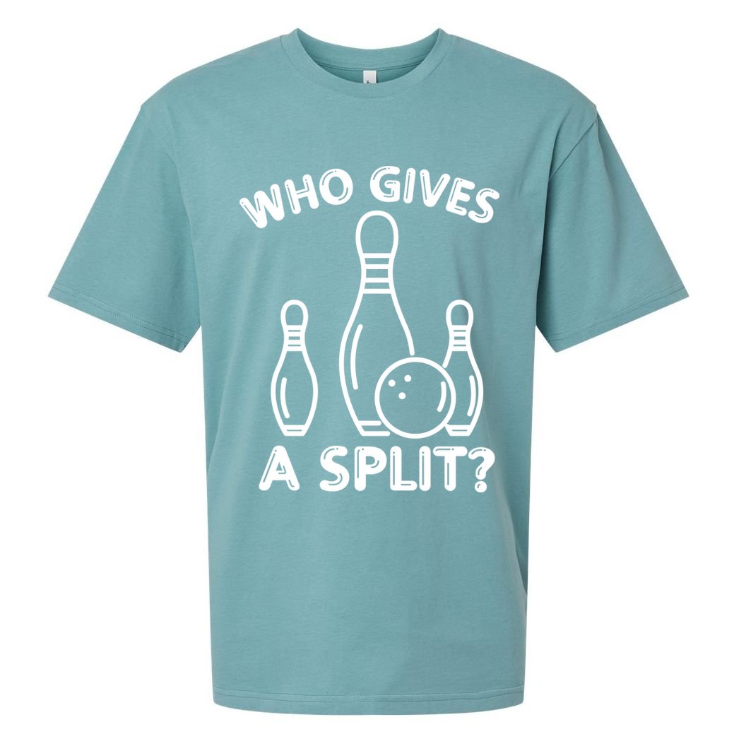 Who Gives A Split Funny Bowling Balls Sueded Cloud Jersey T-Shirt