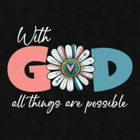 With God All Things Are Possible Ladies PosiCharge Tri-Blend Wicking Tank