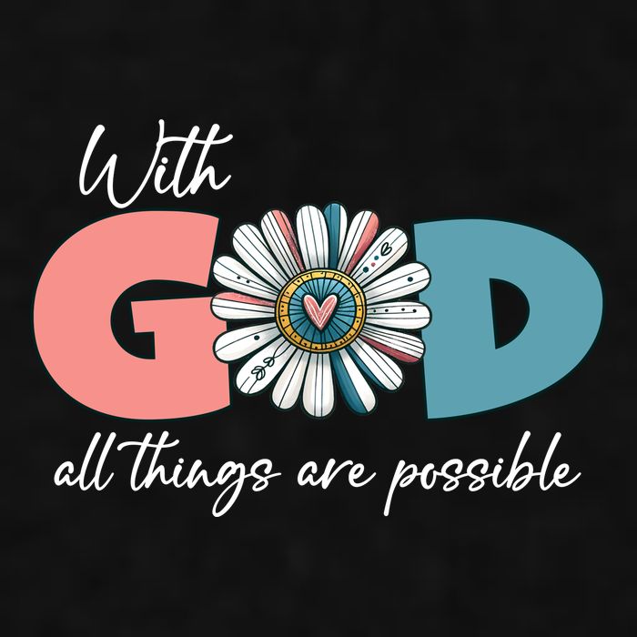 With God All Things Are Possible Ladies PosiCharge Tri-Blend Wicking Tank