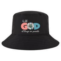 With God All Things Are Possible Cool Comfort Performance Bucket Hat