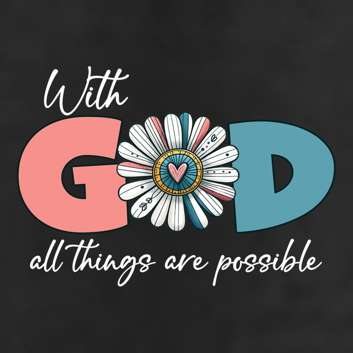 With God All Things Are Possible Garment-Dyed Fleece Hoodie