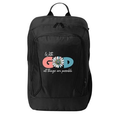With God All Things Are Possible City Backpack