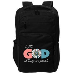 With God All Things Are Possible Impact Tech Backpack