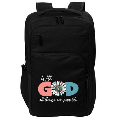 With God All Things Are Possible Impact Tech Backpack