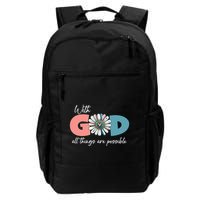 With God All Things Are Possible Backpack