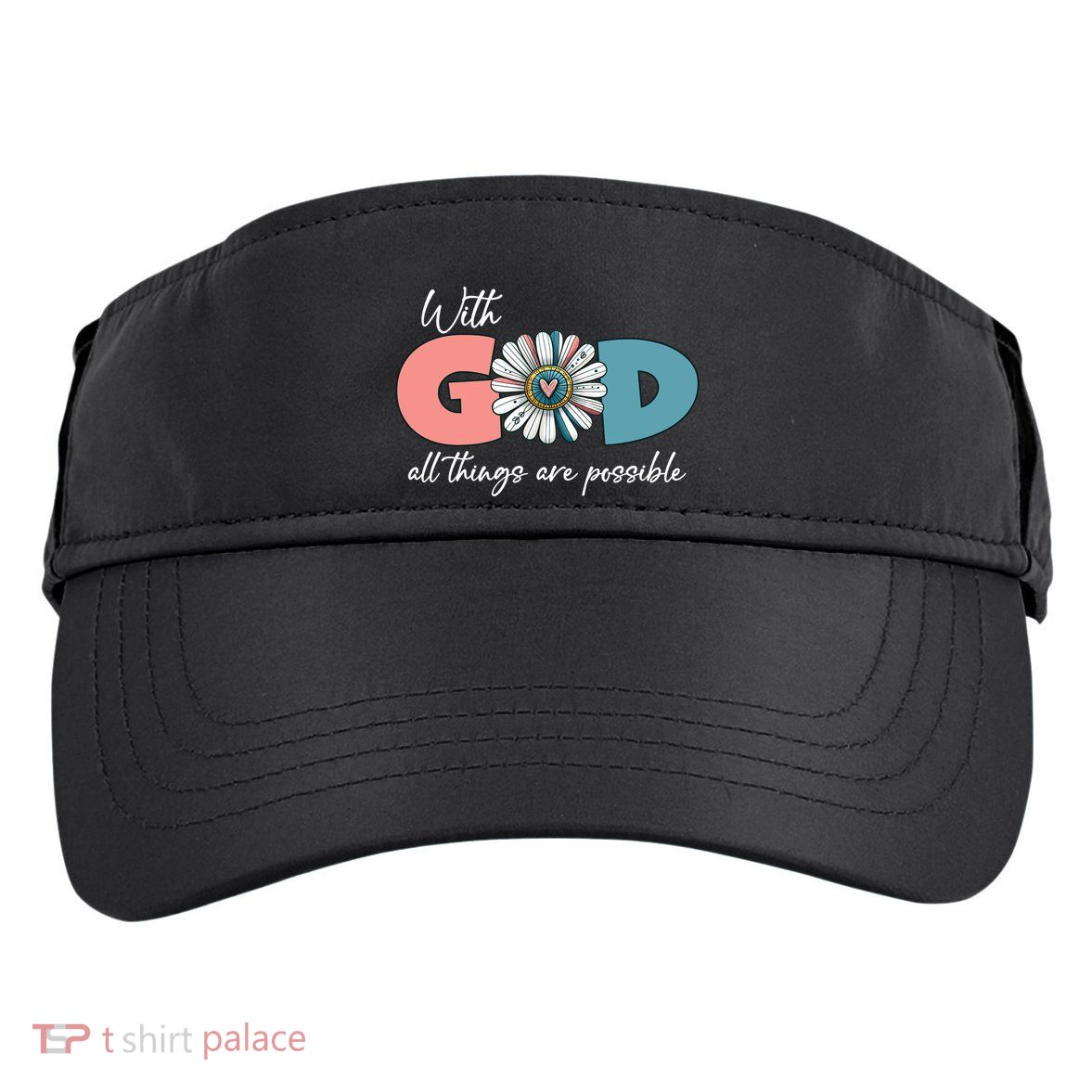 With God All Things Are Possible Adult Drive Performance Visor