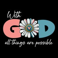 With God All Things Are Possible 16 in Basic Backpack