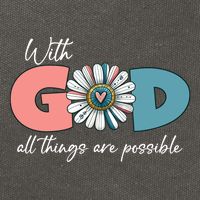 With God All Things Are Possible Cotton Canvas Backpack