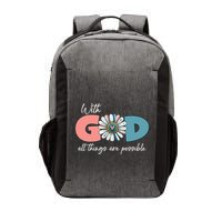 With God All Things Are Possible Vector Backpack