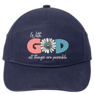 With God All Things Are Possible 7-Panel Snapback Hat