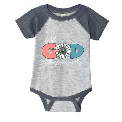 With God All Things Are Possible Infant Baby Jersey Bodysuit
