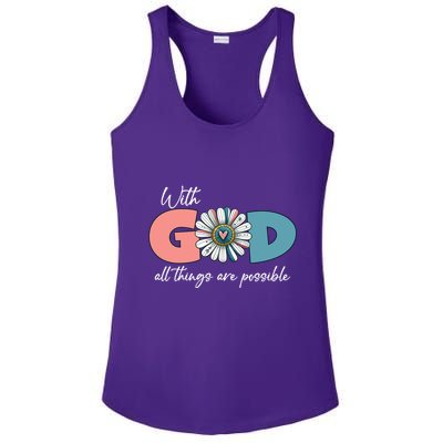 With God All Things Are Possible Ladies PosiCharge Competitor Racerback Tank