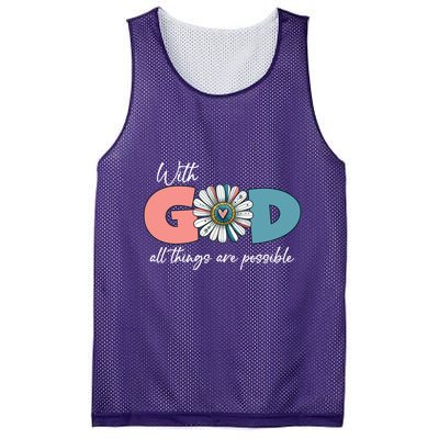 With God All Things Are Possible Mesh Reversible Basketball Jersey Tank