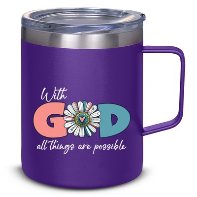 With God All Things Are Possible 12oz Stainless Steel Coffee Mug