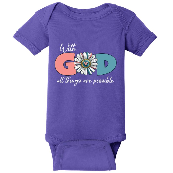 With God All Things Are Possible Baby Bodysuit