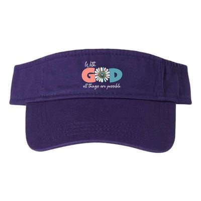 With God All Things Are Possible Visor