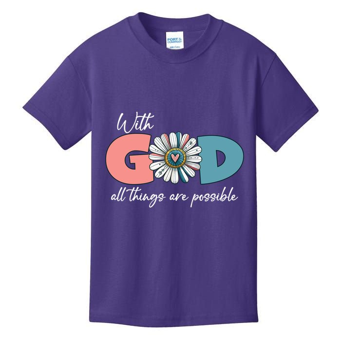 With God All Things Are Possible Kids T-Shirt