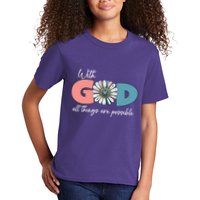 With God All Things Are Possible Kids T-Shirt