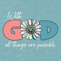 With God All Things Are Possible Sueded Cloud Jersey T-Shirt